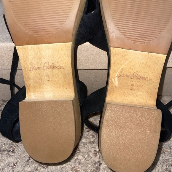 [NWOB] Sam Edelman Jenna Wood Platform Clog Sandal, Size 9, Black Suede Leather - Picture 4 of 8
